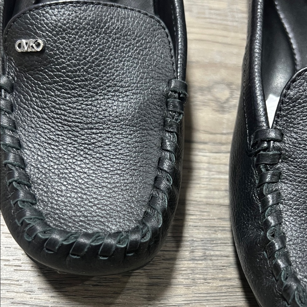 Michael Kors Black Leather Moccasins - Picture 3 of 5